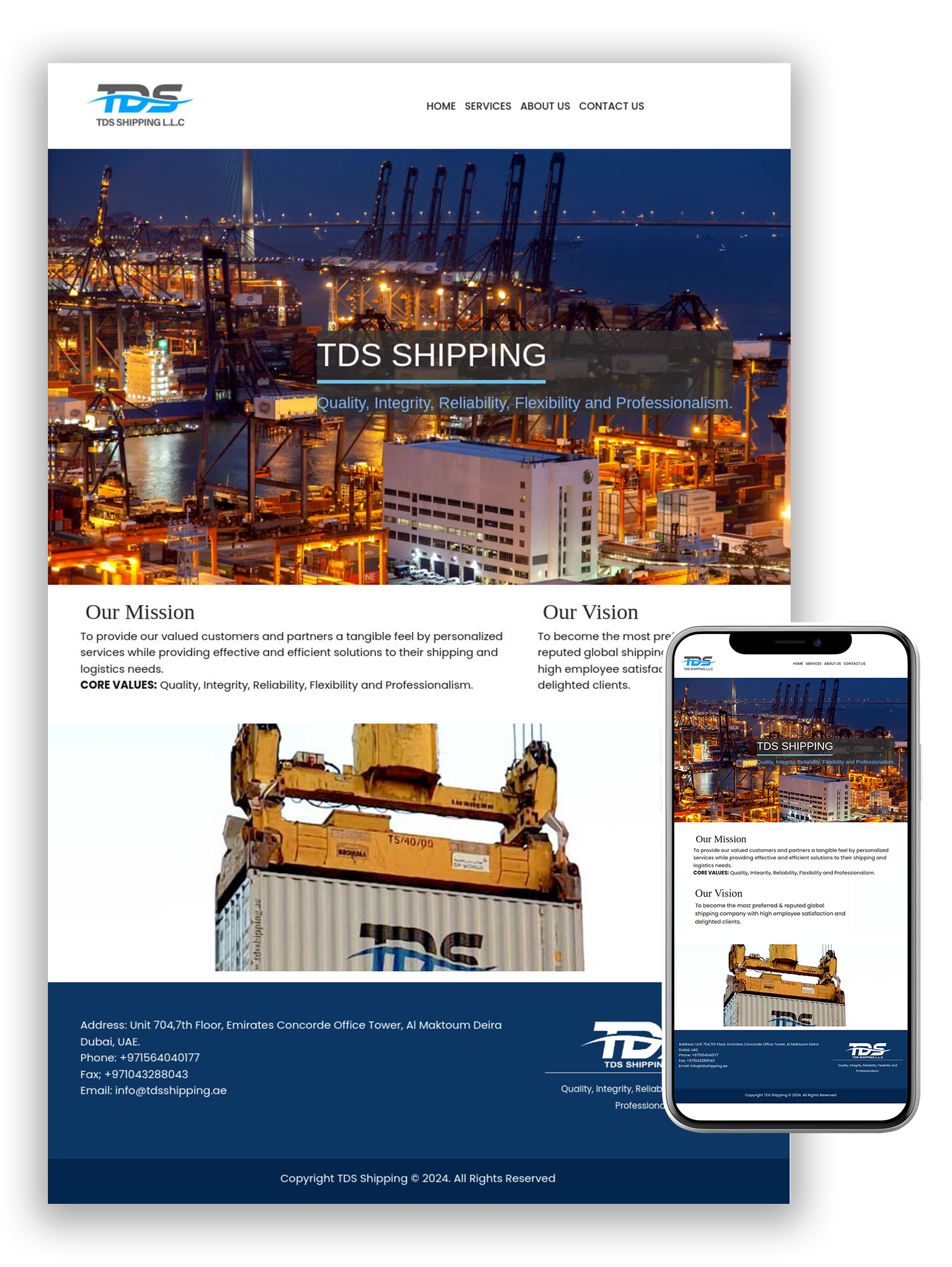 TDS site mockup copy