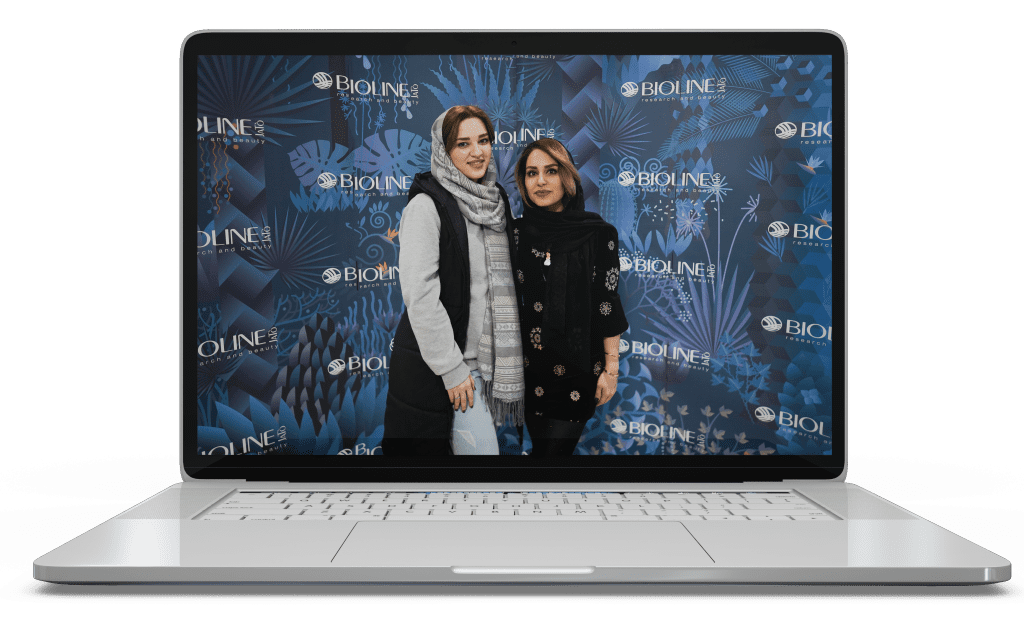 mac book copyBioLine Photography Template Design in laptop