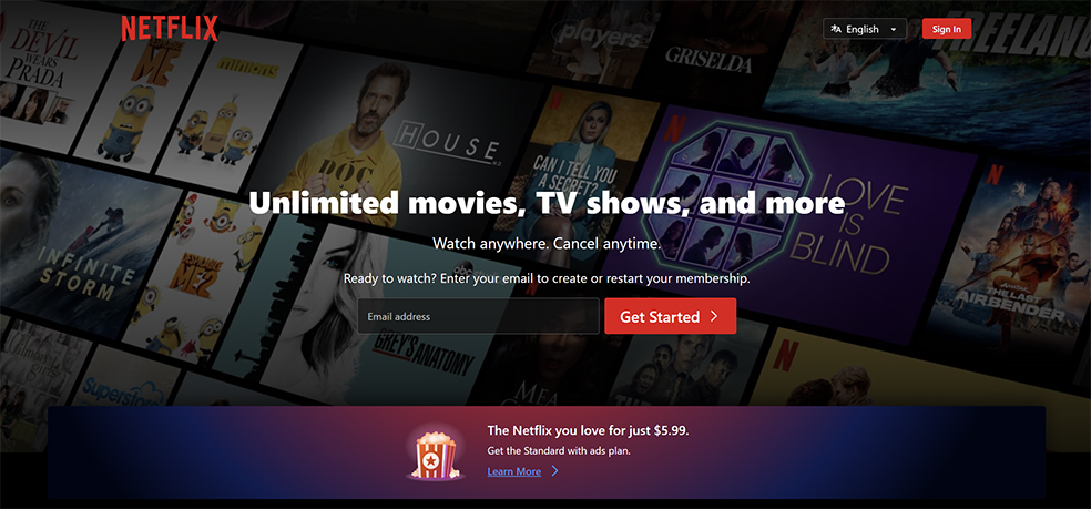 minimal web design Netflix-Zimex-Apex