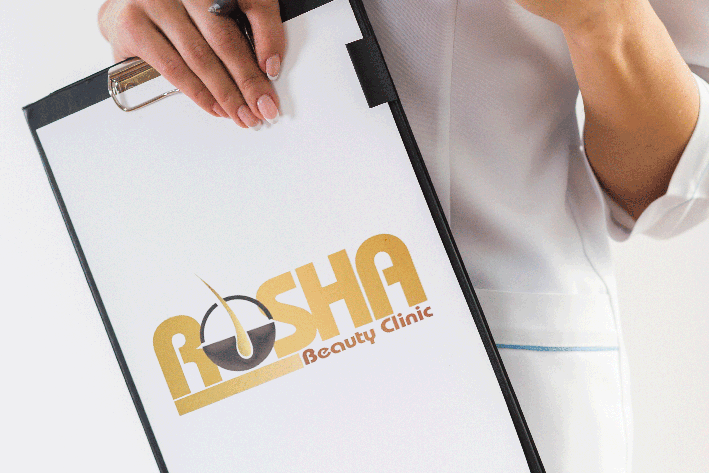 Rosha beauty clinic logo design by zimex apex