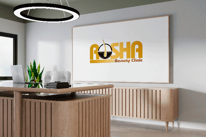 Rosha beauty clinic logo design by zimex apex