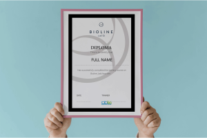 Bioline Jatò certificate banner design by zimex apex