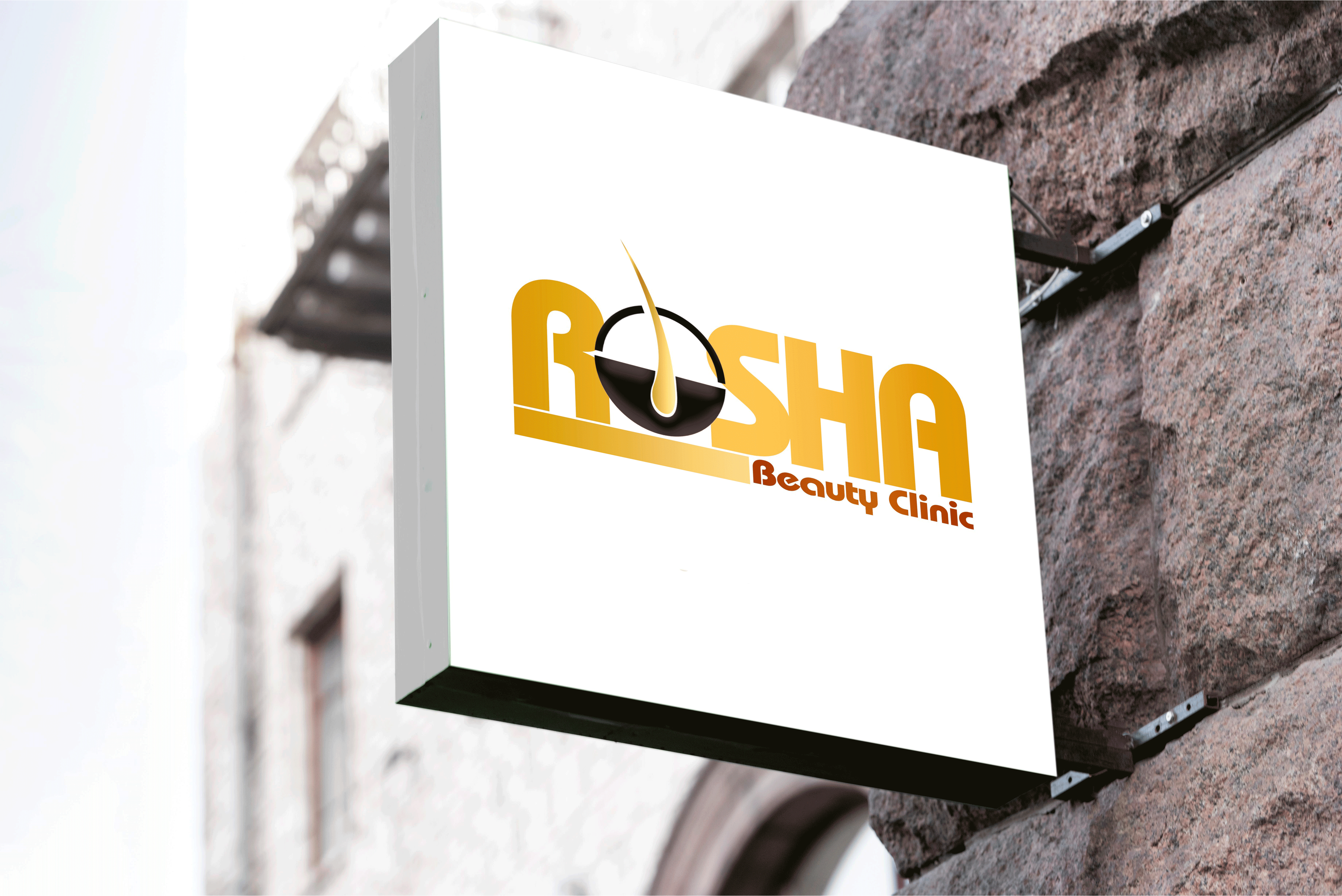 Rosha beauty clinic logo banner design by zimex apex