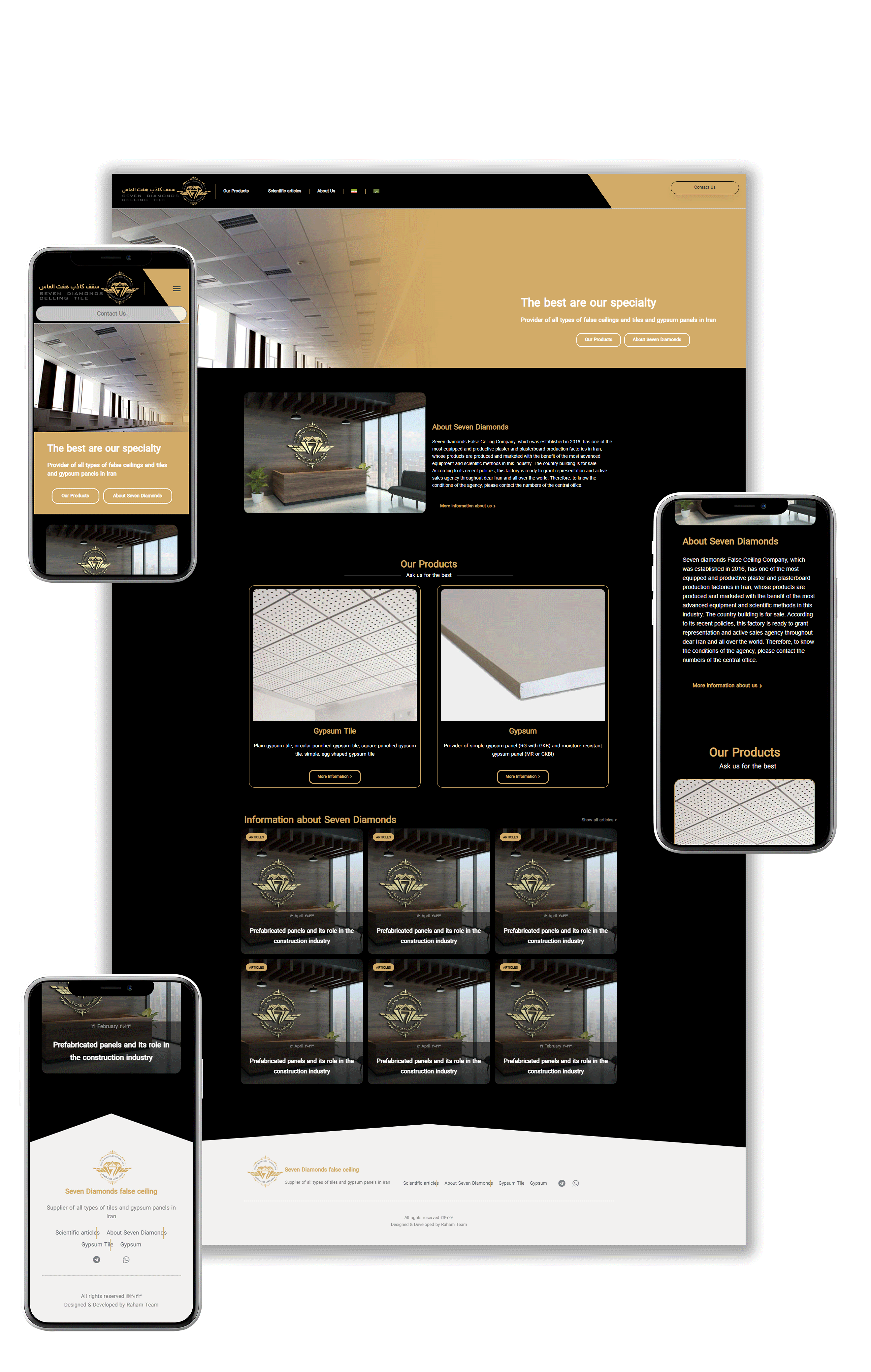 Seven Diamonds web design by zimex apex